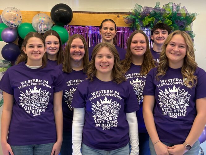 Students part of villain-themed floral competition